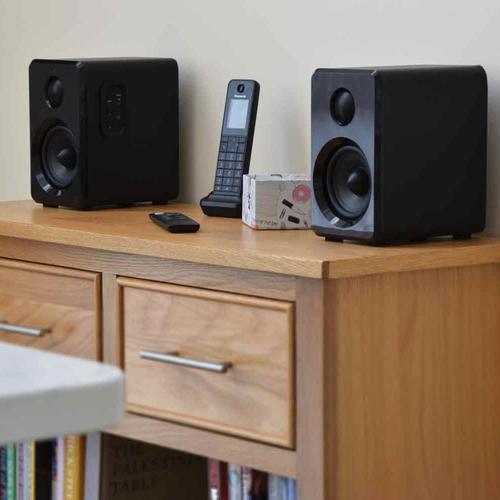 AV:Link Active Bluetooth Bookshelf Speakers Black - DY Pro Audio