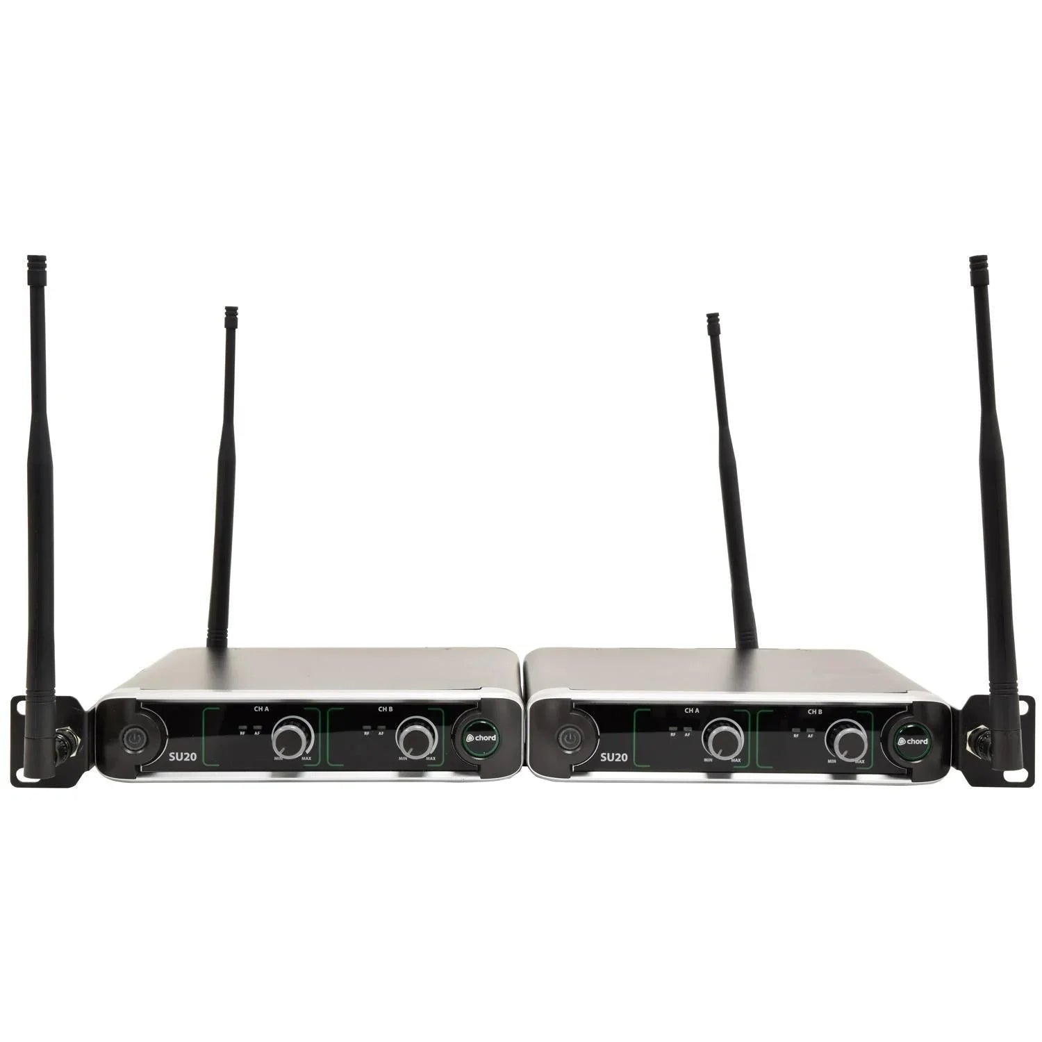 Chord SU20 Dual UHF Beltpack Microphone Set Red + Green - DY Pro Audio