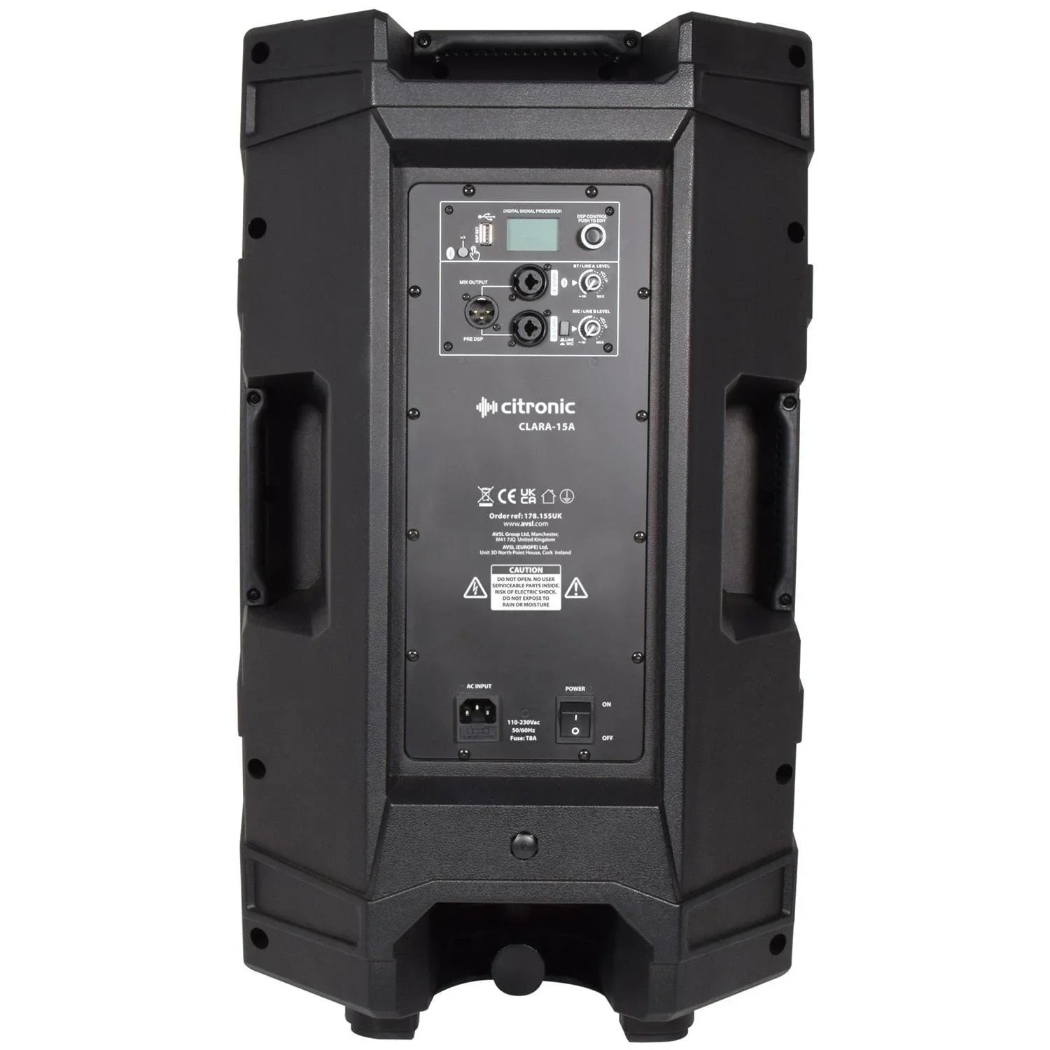 Citronic CLARA-15A 15" 1000w Active HP Speaker Cabinet - DY Pro Audio