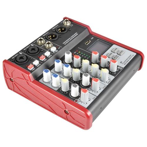 Citronic CSM-4 Compact Mixer 4Ch Bluetooth USB Digital FX Mixing Desk Studio - DY Pro Audio