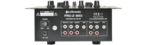 Citronic PRO-2 MKII 2-Channel DJ Mixer - DY Pro Audio