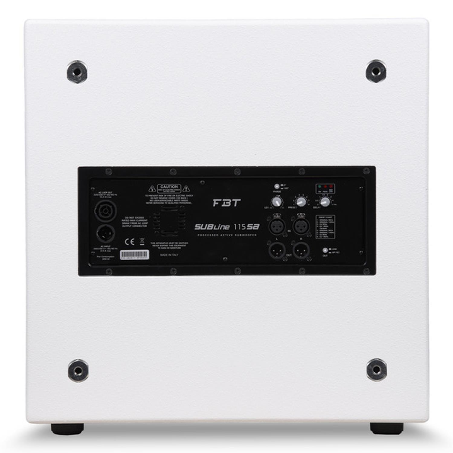 FBT SUBline 115sa 15" Active Subwoofer White - DY Pro Audio