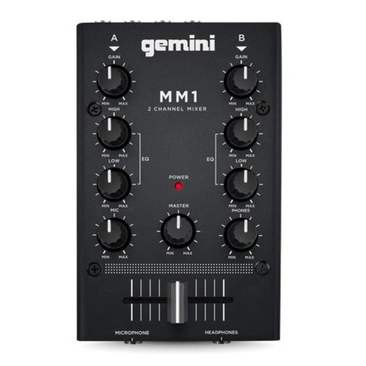 Gemini MM1 2 Channel Compact DJ Mixer - DY Pro Audio