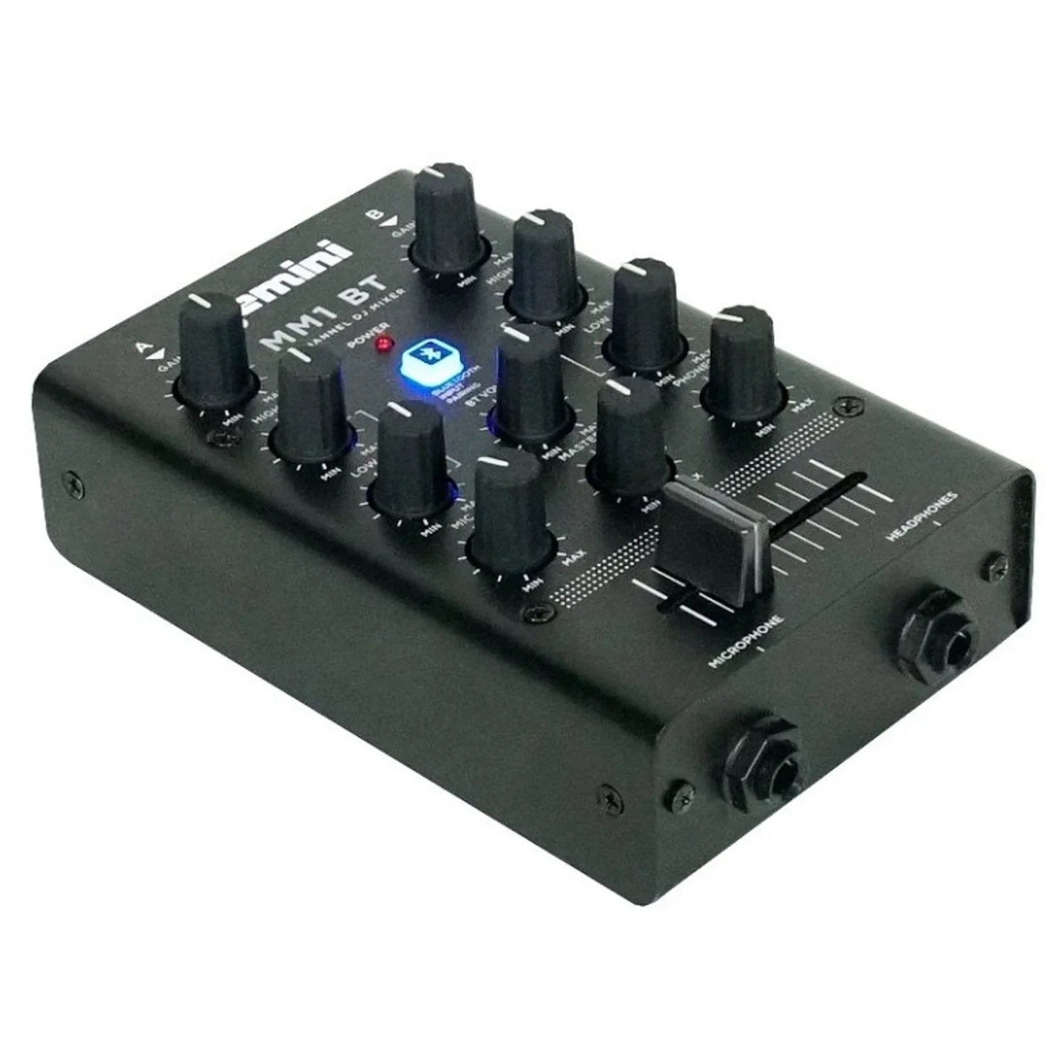 Gemini MM1BT 2-Channel Professional Analog DJ Mixer with Bluetooth - DY Pro Audio