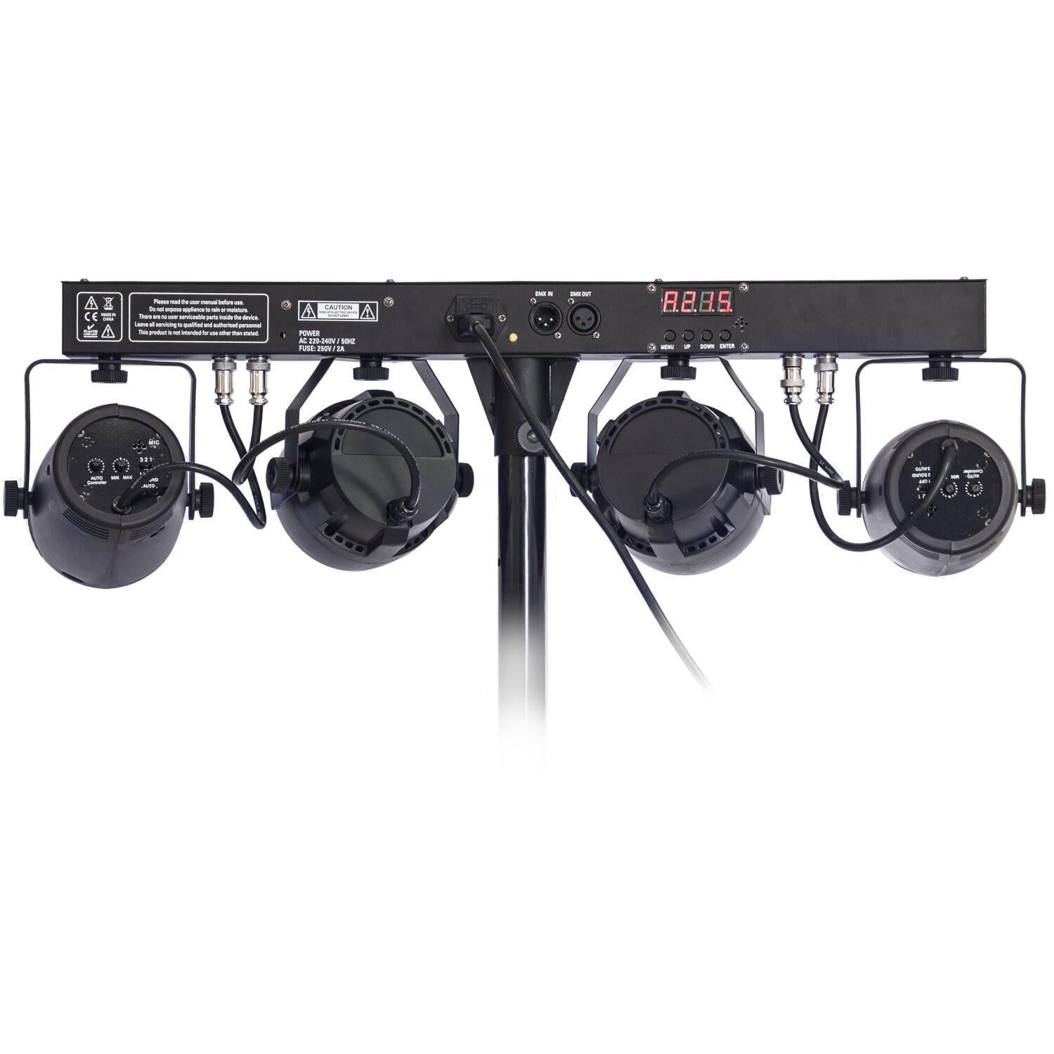 Ibiza DJLIGHT60 Light Stand with Par Cans & Moon Effect - DY Pro Audio