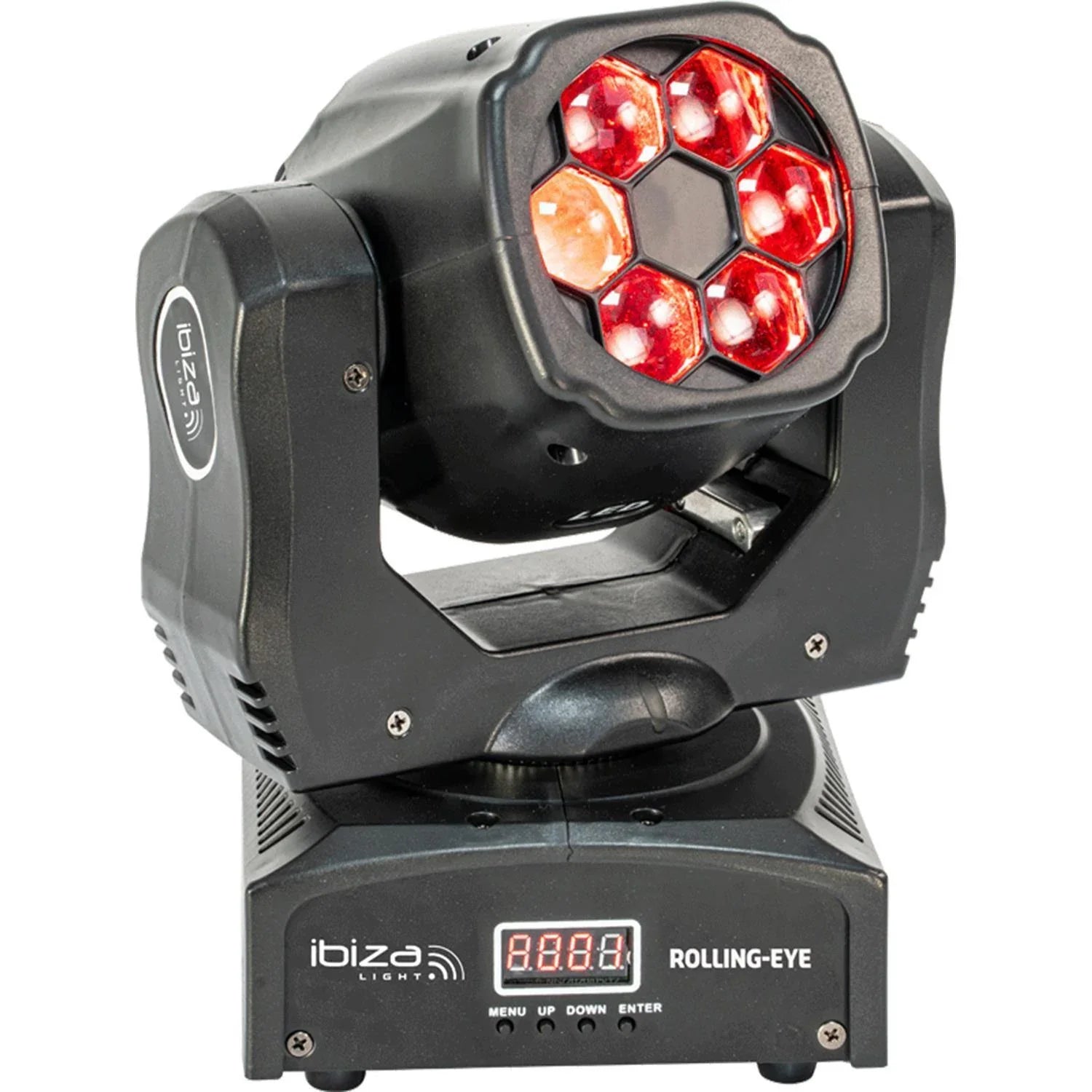 Ibiza Rolling Eye 6 x 12w Wash Effect Moving Head - DY Pro Audio