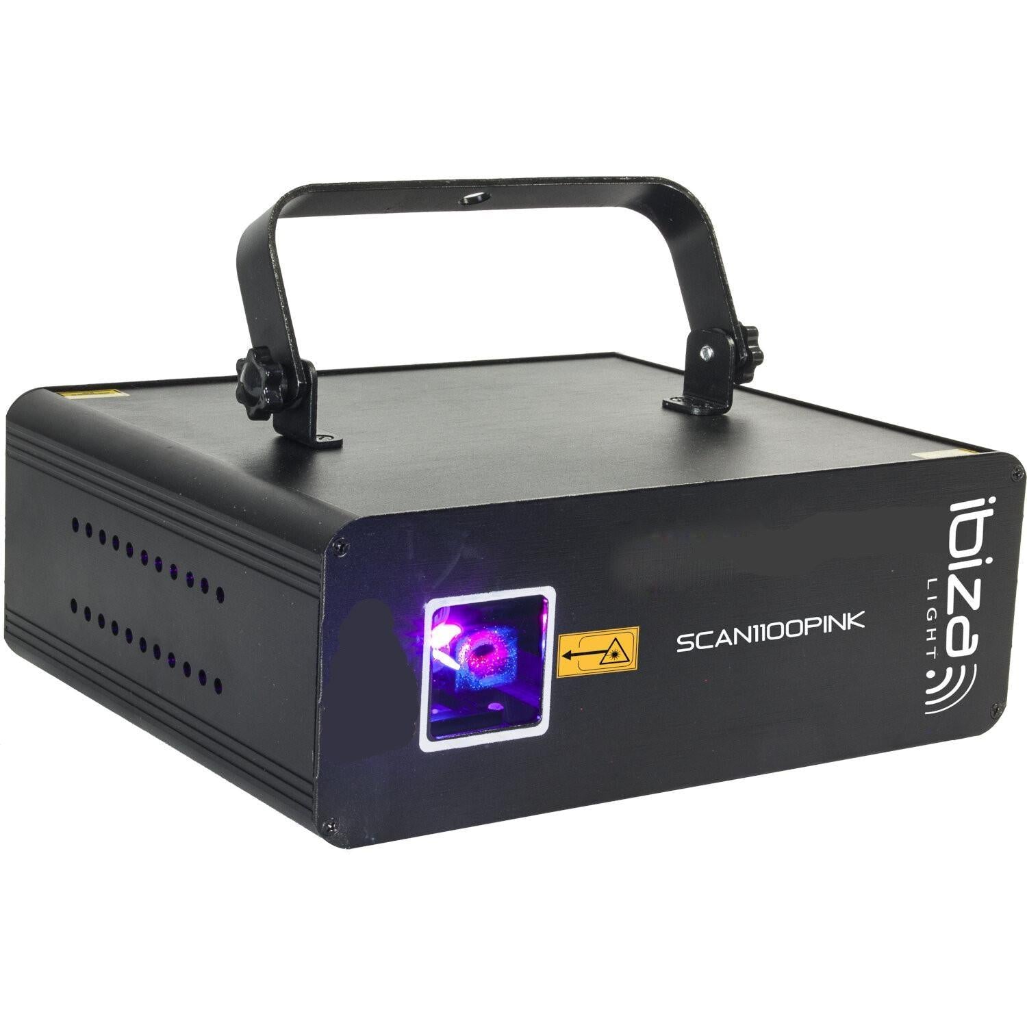 Ibiza SCAN1100PINK DMX Controlled Pink Laser - DY Pro Audio