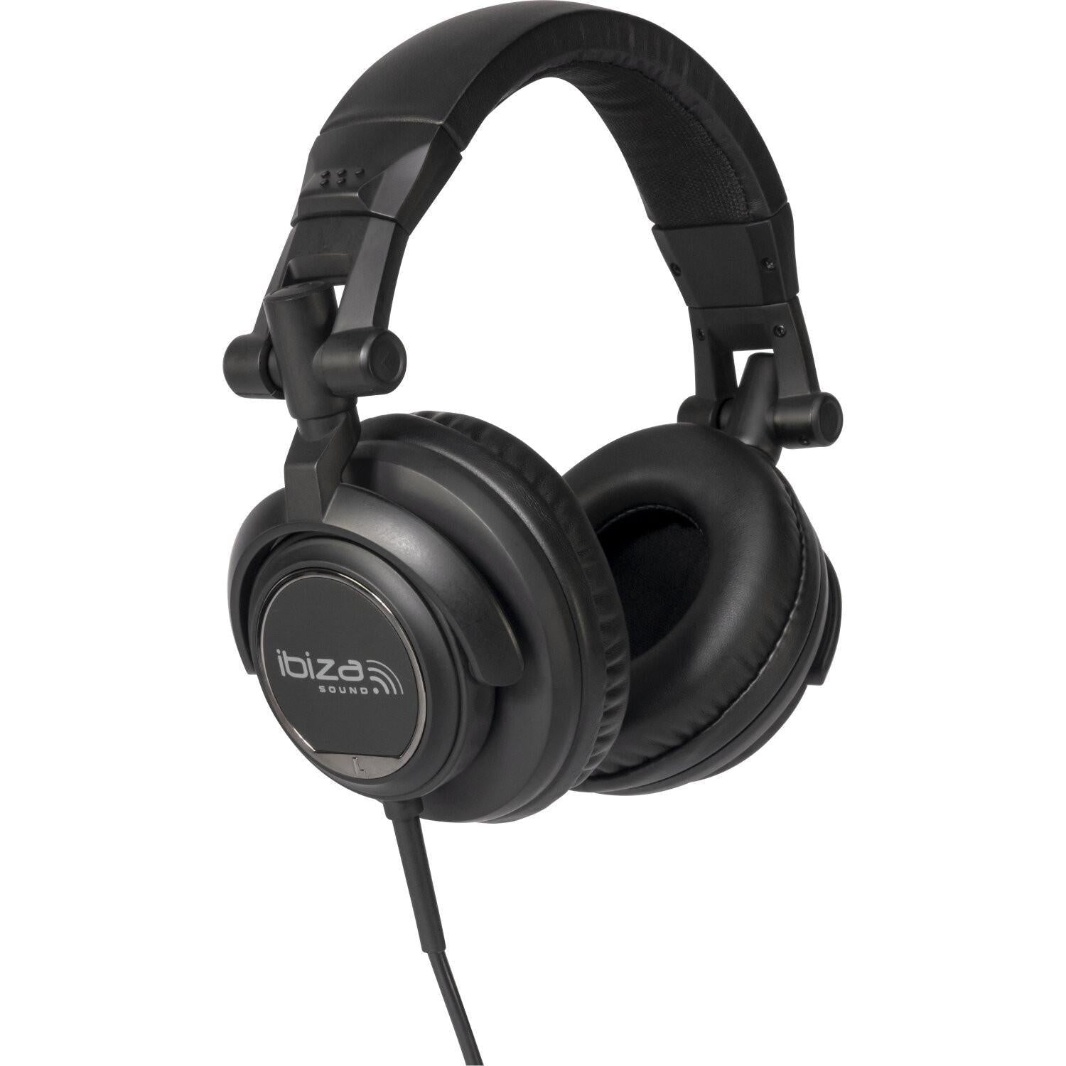 Ibiza Sound DJH100 Foldable DJ Stereo Noise Isolating Headphones - DY Pro Audio