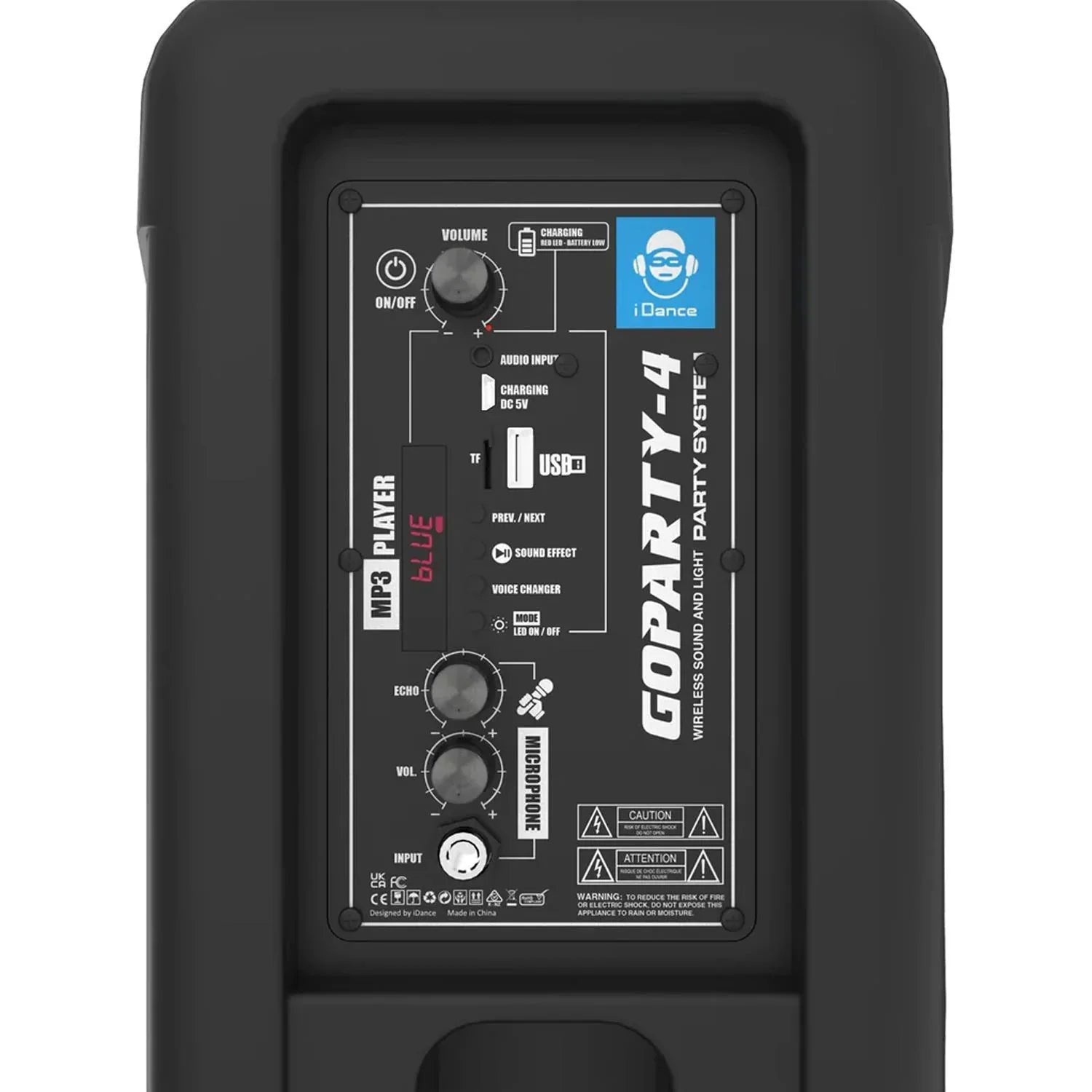 iDance Bluetooth Wireless Speaker with Disco Flame Lights + Voice Changer - DY Pro Audio