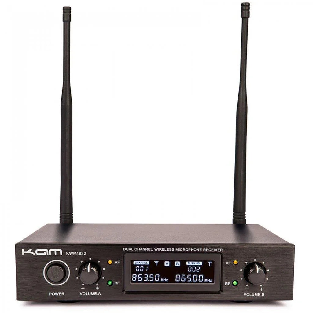 Kam KWM1932 Dual Twin Professional UHF Wireless Microphone System - DY Pro Audio