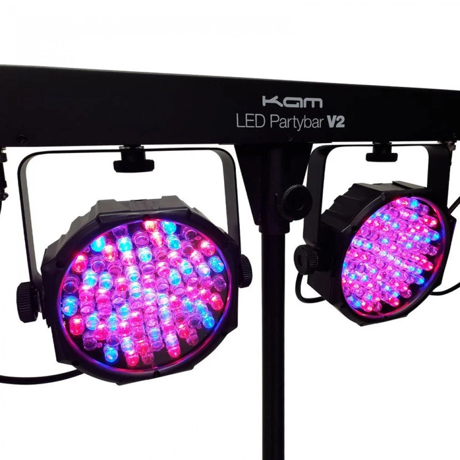 KAM LED PartyBar V2 Portable Lighting DJ Disco Bundle - DY Pro Audio