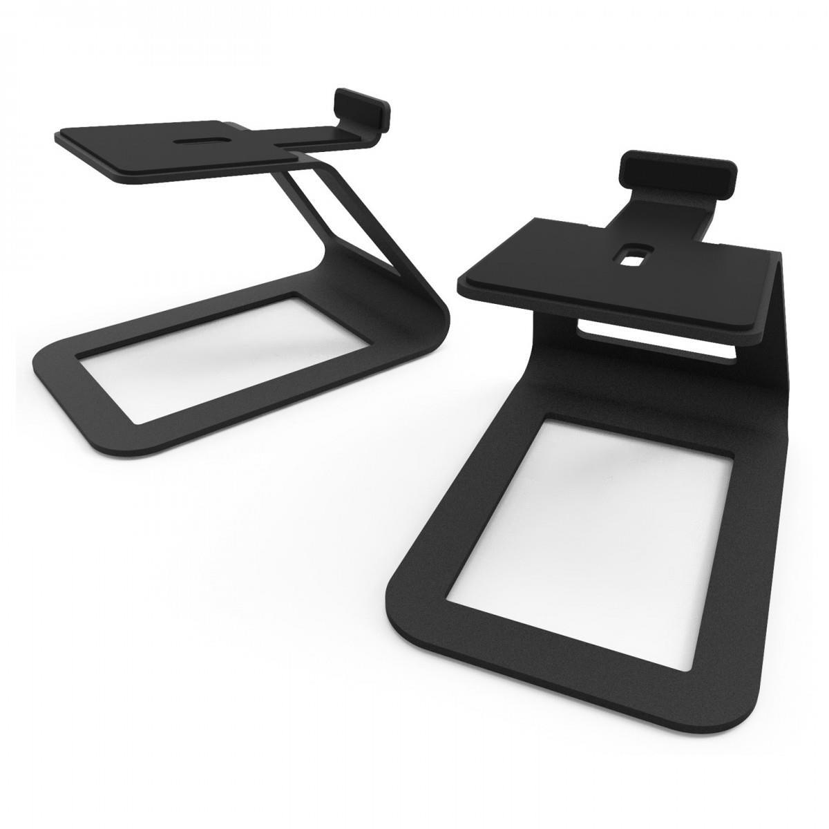 Kanto SE4 Elevated Desktop Speaker Stands (Medium) Black - DY Pro Audio