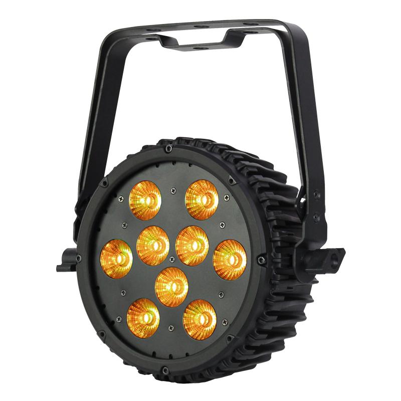 LEDJ Intense 9P10 RGBWA LED Slim Par Black Housing - DY Pro Audio
