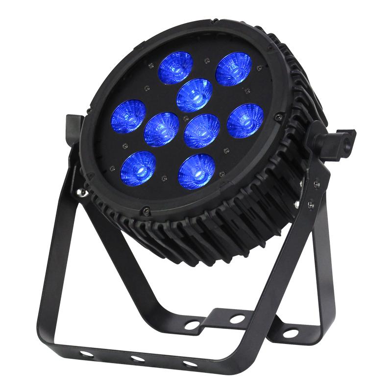 LEDJ Intense 9P10 RGBWA LED Slim Par Black Housing - DY Pro Audio