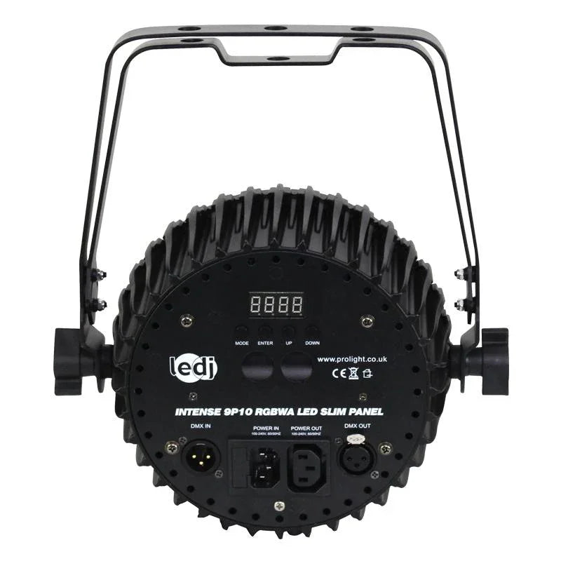LEDJ Intense 9P10 RGBWA LED Slim Par Black Housing - DY Pro Audio