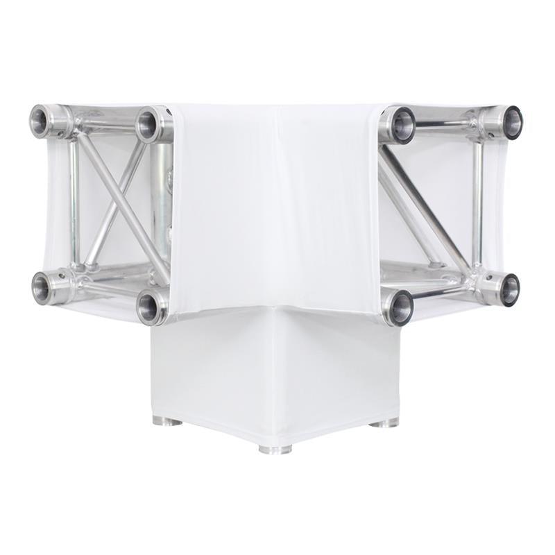 LEDJ White 3 Way 90 Degree Corner Quad Truss Sleeve/Sock - DY Pro Audio