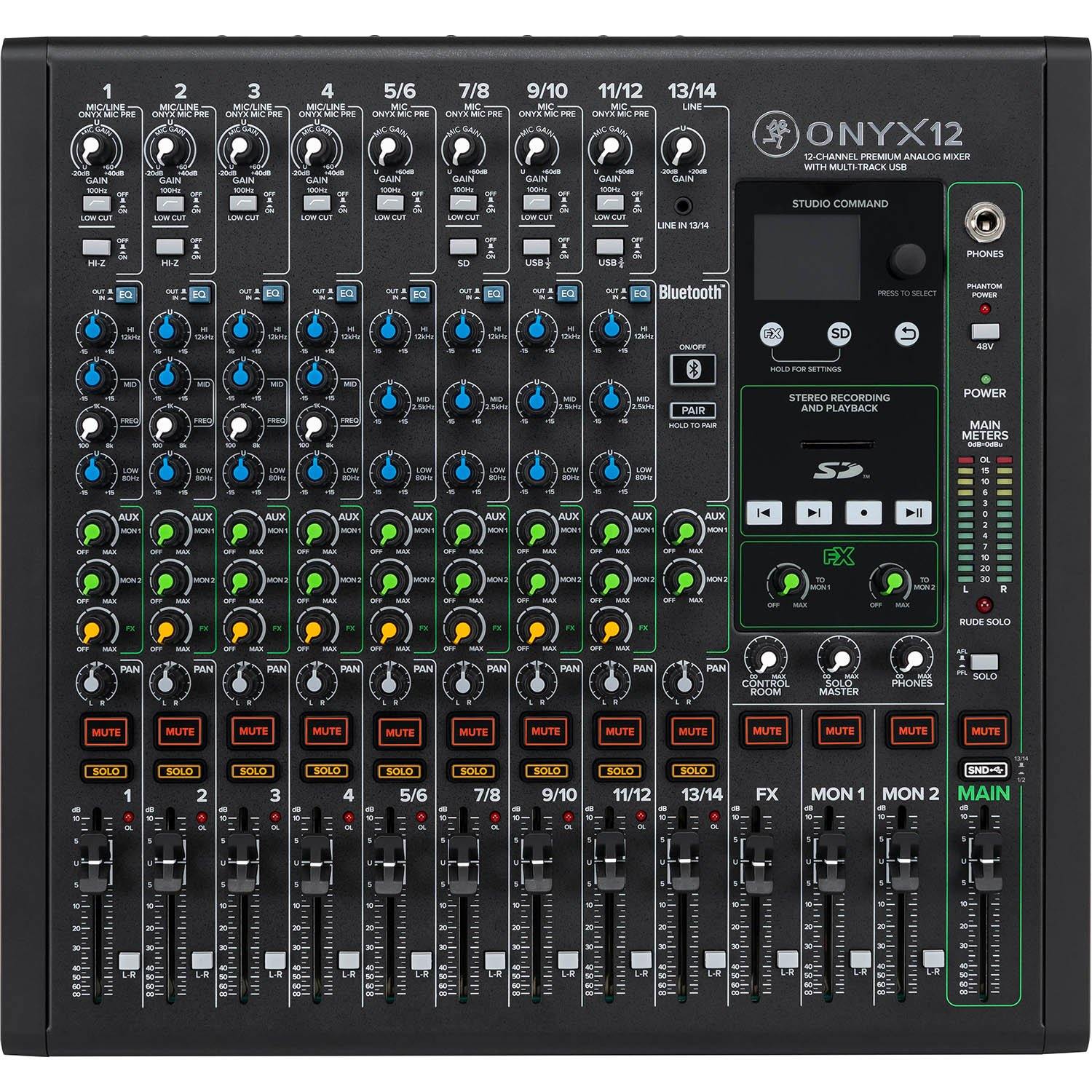 Mackie Onyx12 12 Channel Mixer with Multi-Track USB - DY Pro Audio