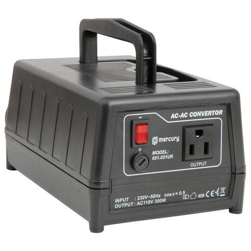 Mercury Step Down Voltage Converter 230/240V to 110/120Vac 300W US To UK Plug - DY Pro Audio