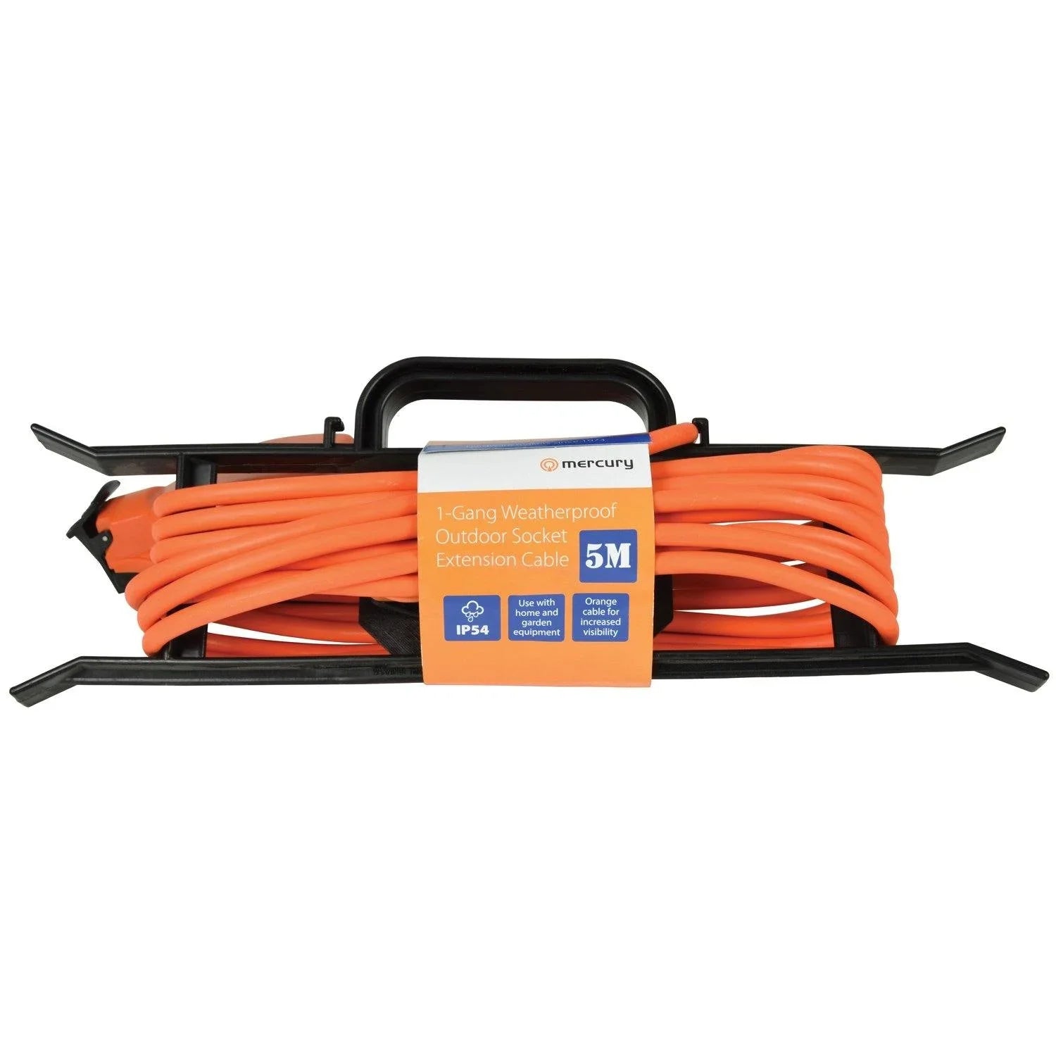 Mercury Weatherproof Outdoor 1 Gang Socket 5m Extension Cable - DY Pro Audio