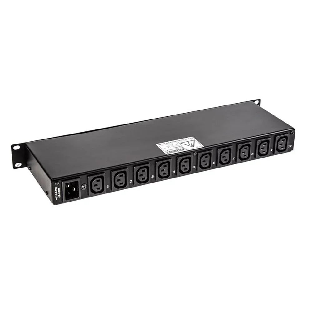 Penn Elcom 1U 16A 10-Channel Power Distribution Unit (UK) PDU16-10DJ-UK - DY Pro Audio