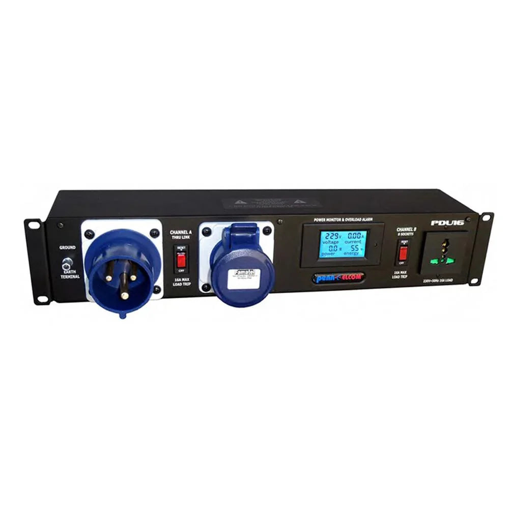 Penn Elcom 32A Rack Mount PDU With 8 x Universal Sockets PDU16-UN32 - DY Pro Audio