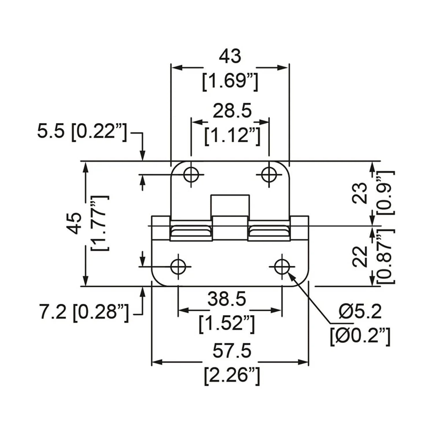 Penn Elcom Black Lift-Off Hinge Hook Over Hinge - DY Pro Audio