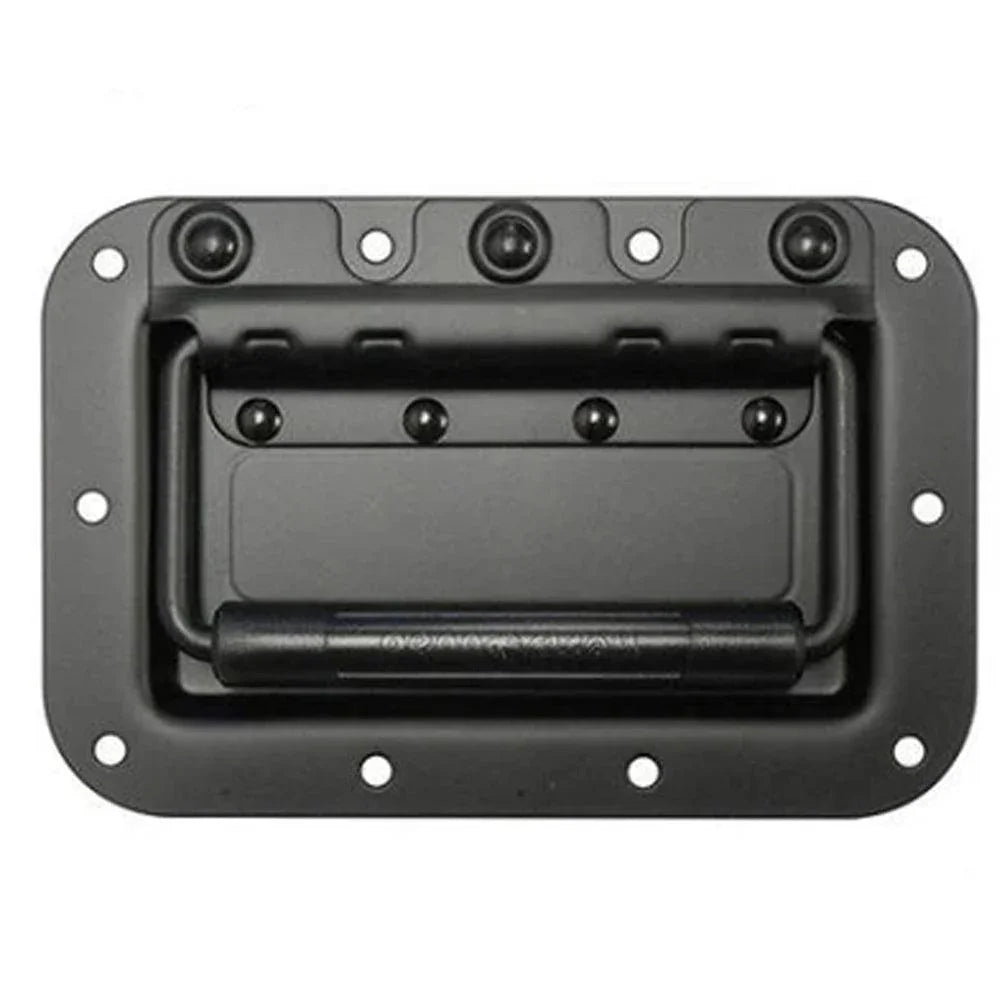 Penn Elcom Black Recessed Flip Handle 107 x 160mm - DY Pro Audio