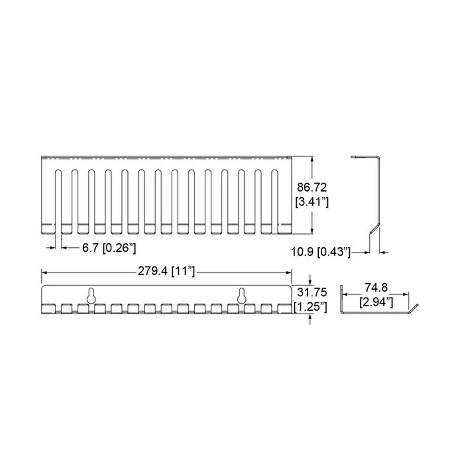 Penn Elcom Wall Mount Cable Organiser R1316 - DY Pro Audio