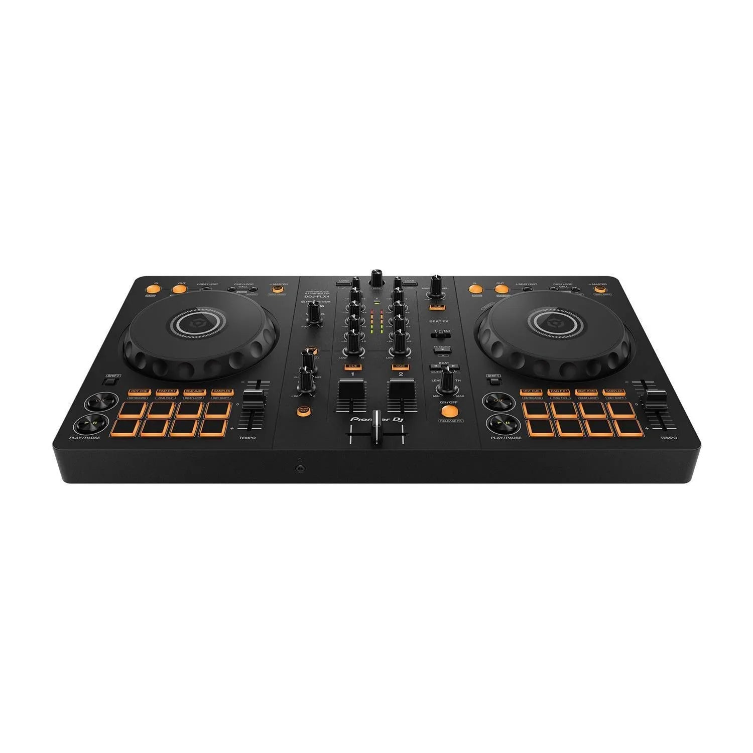 Pioneer DDJ-FLX4, DM-40 Black, Laptop Stand & Headphones Bundle - DY Pro Audio