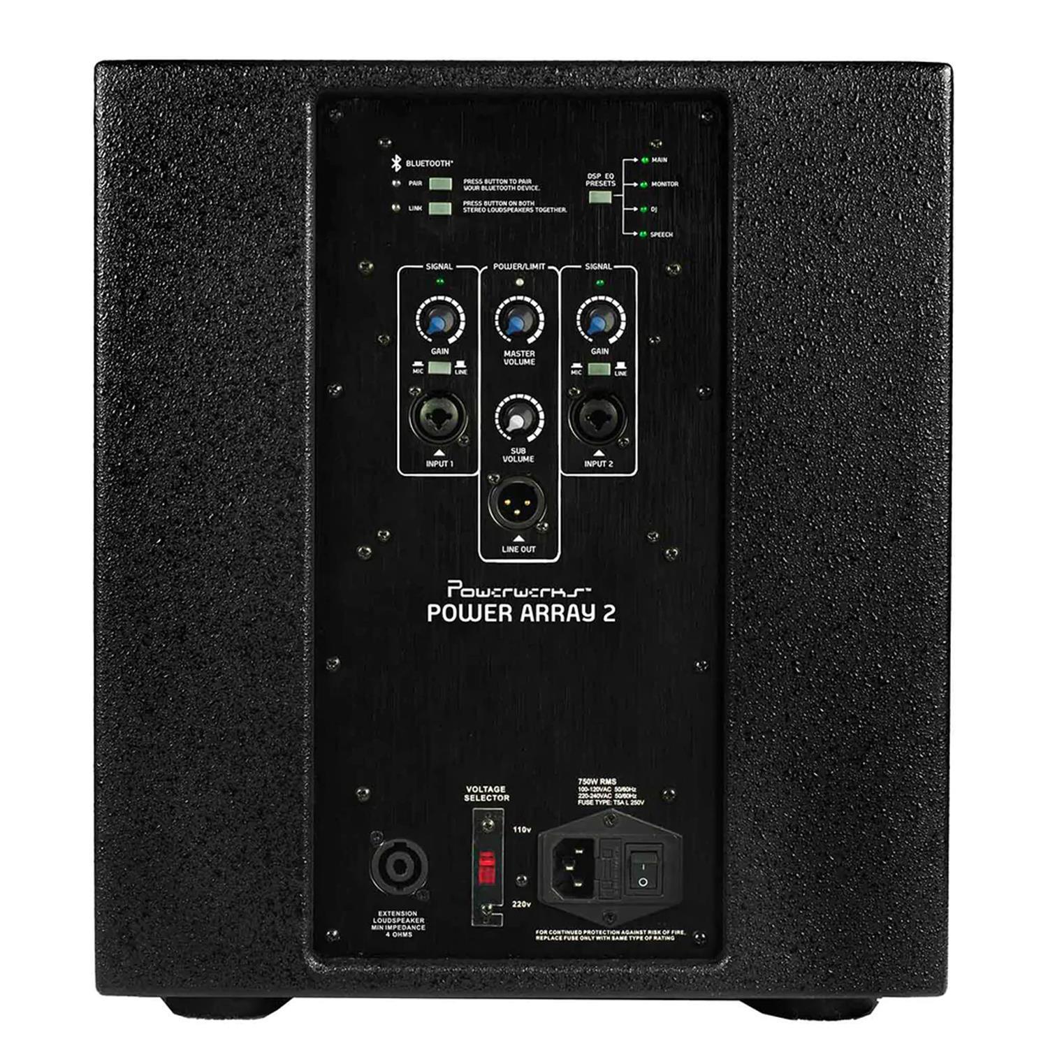 Powerwerks Power Array 2 Portable Line Array Bluetooth System - DY Pro Audio