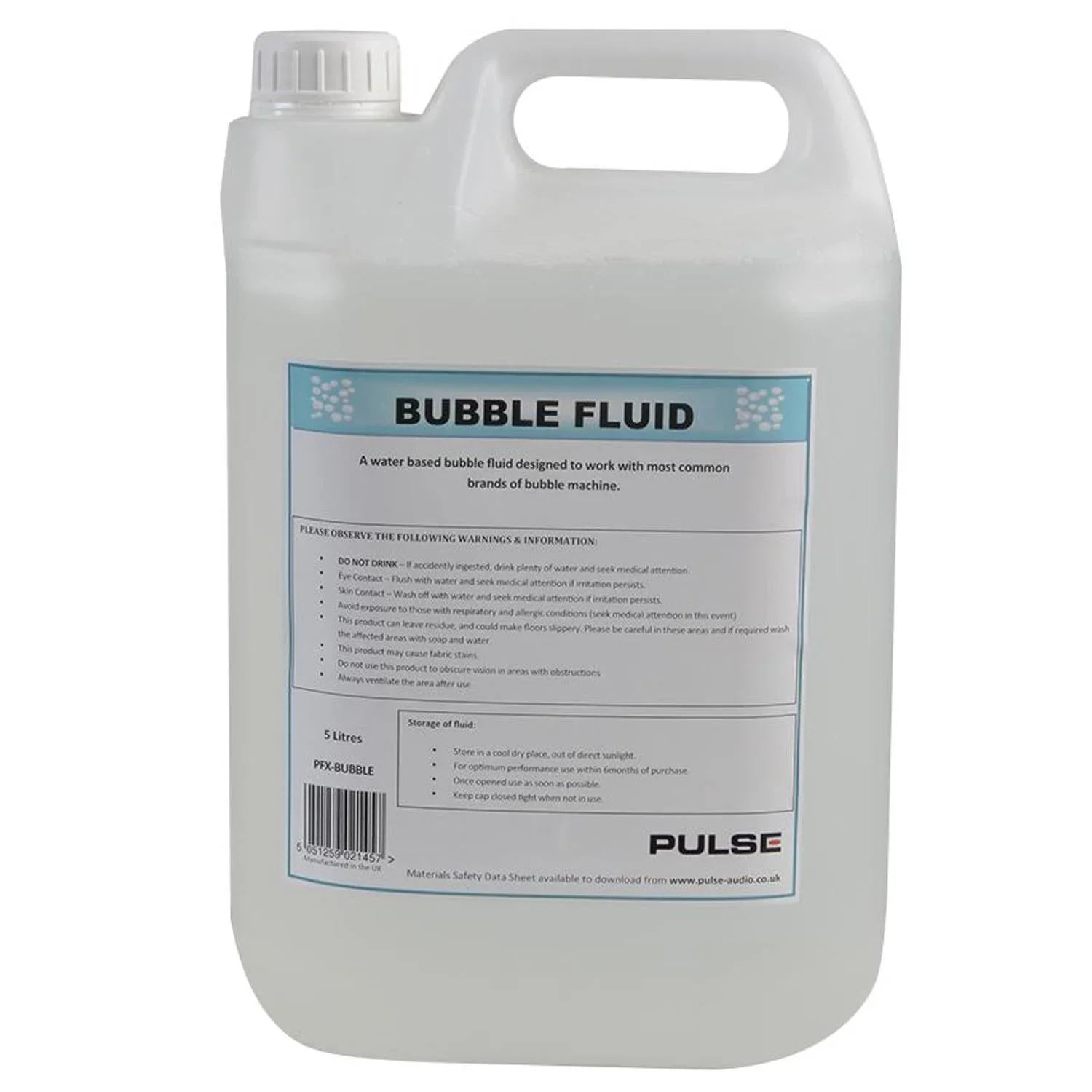 Pulse 5 Litres Bubble Fluid - DY Pro Audio