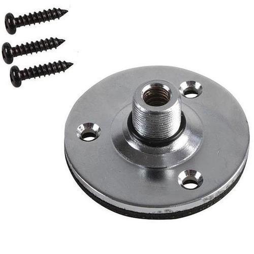 Pulse Chrome Gooseneck Microphone Flange Mount - DY Pro Audio