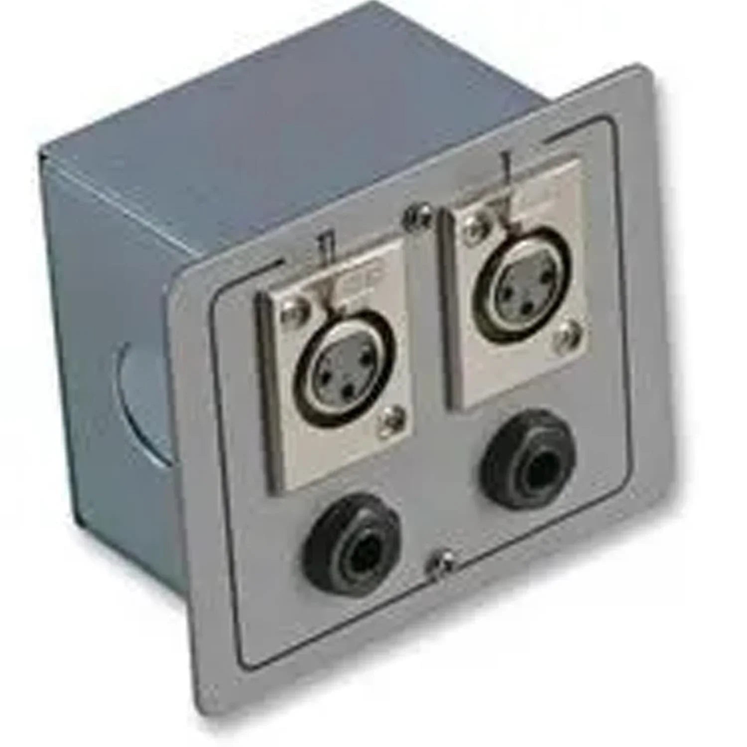 Pulse Steel AV Connection Box Wall Box with XLR and Jack Connectors - DY Pro Audio