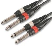 Pulse Twin Mono Jack Cable 30cm 300mm - DY Pro Audio