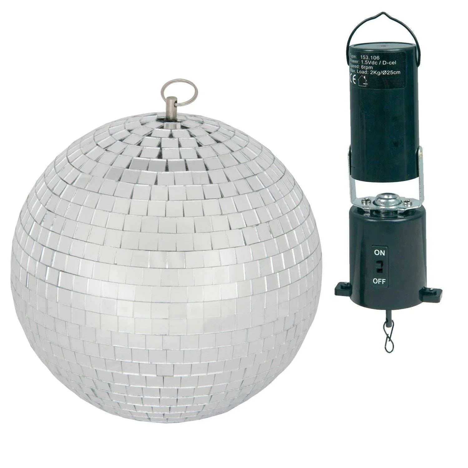 QTX 15cm 6" Mirror Ball with Motor - DY Pro Audio