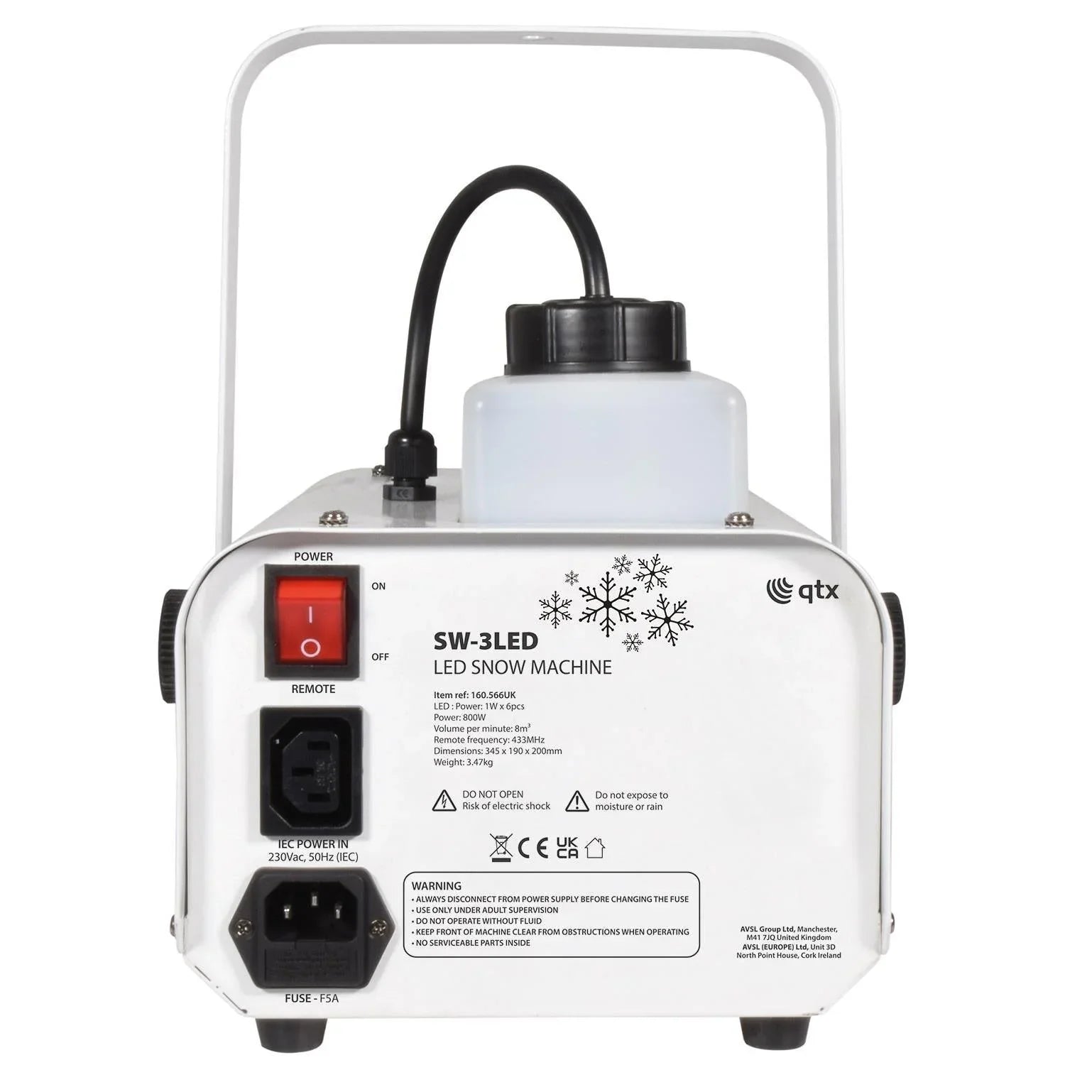 QTX 800W LED Snow Machine - DY Pro Audio