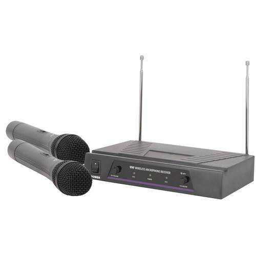 QTX Dual Handheld Microphone VHF Wireless System - DY Pro Audio