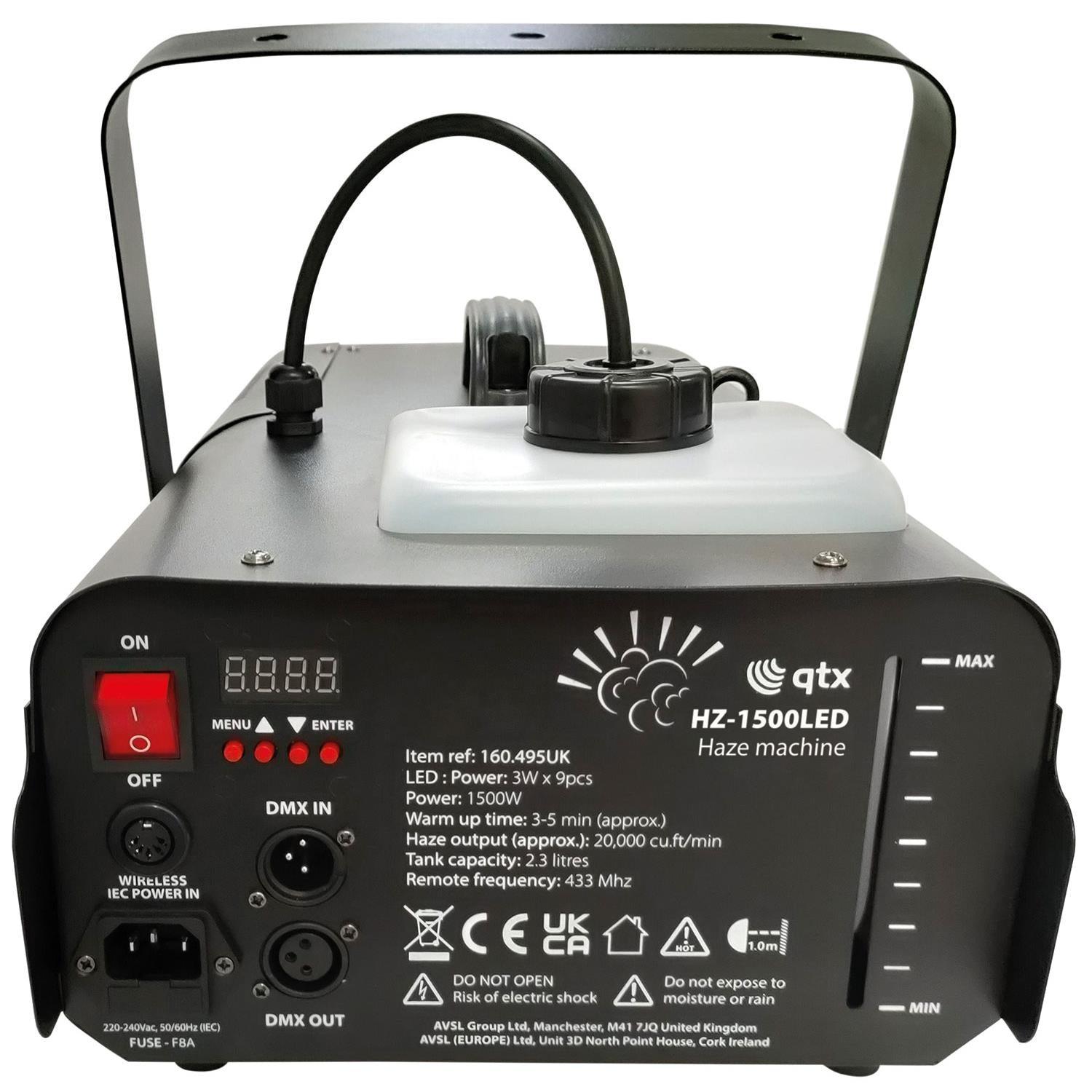 QTX HZ-1500LED 1500W LED Haze Machine - DY Pro Audio