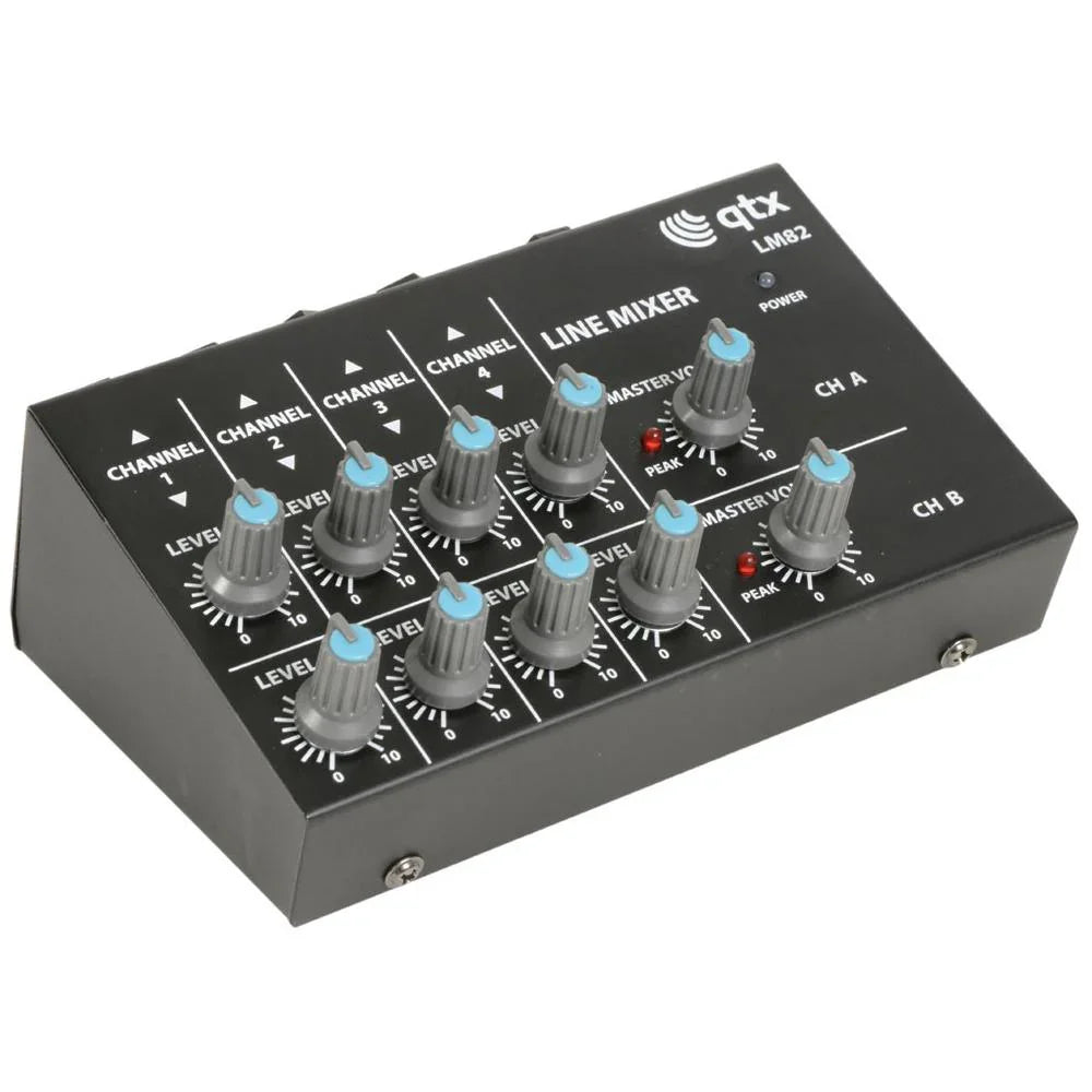 QTX LM82 4ch Stereo Mini Mixer - DY Pro Audio