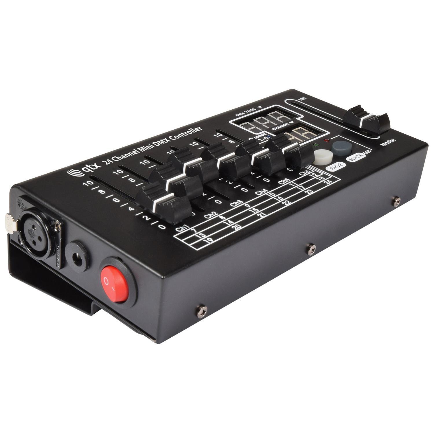 QTX MDMX-24 24 Channel Mini DMX Controller - DY Pro Audio