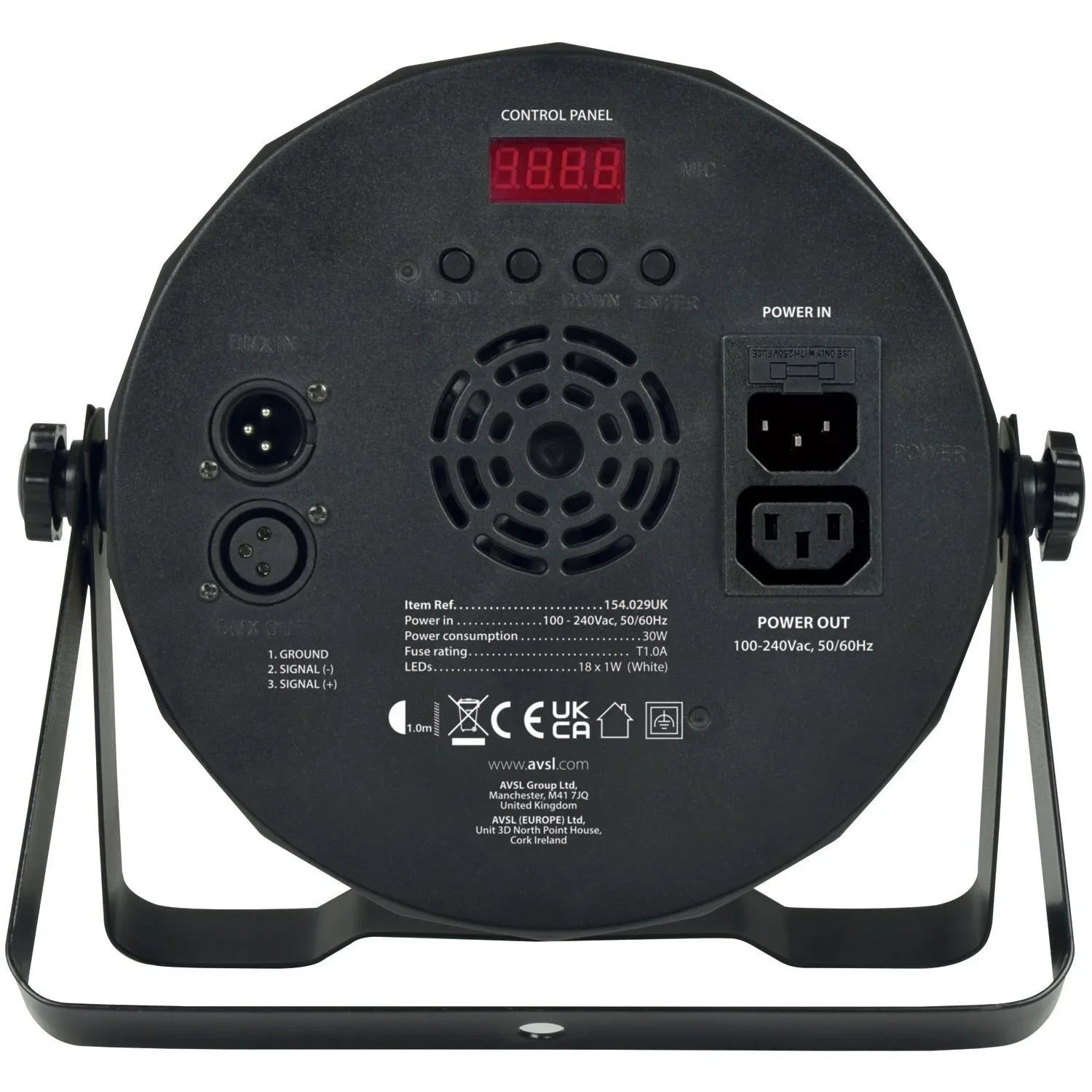 QTX PAR-100W: High Power White LED Plastic PAR Can - DY Pro Audio