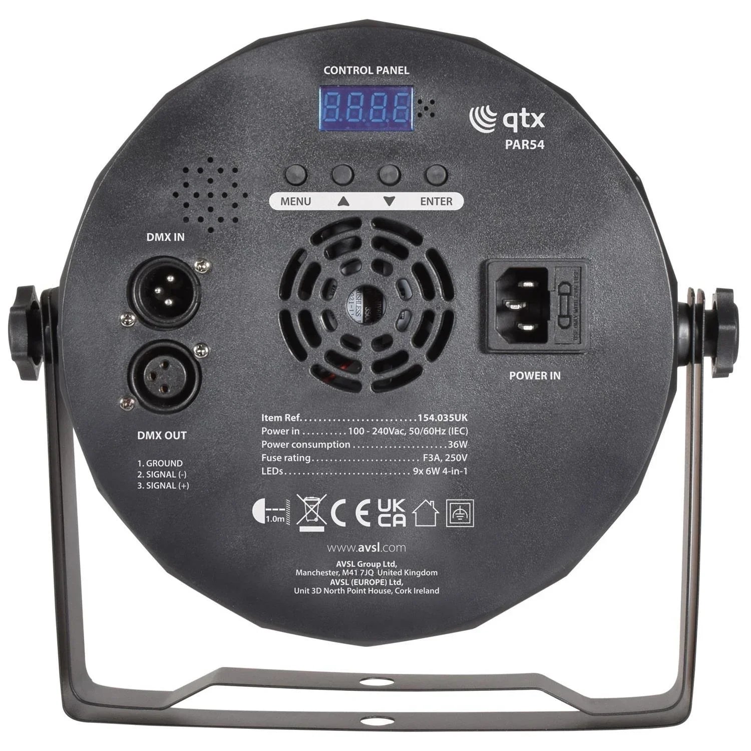 QTX PAR54 9x 6W 4-in-1 RGBW LED Par Can - DY Pro Audio