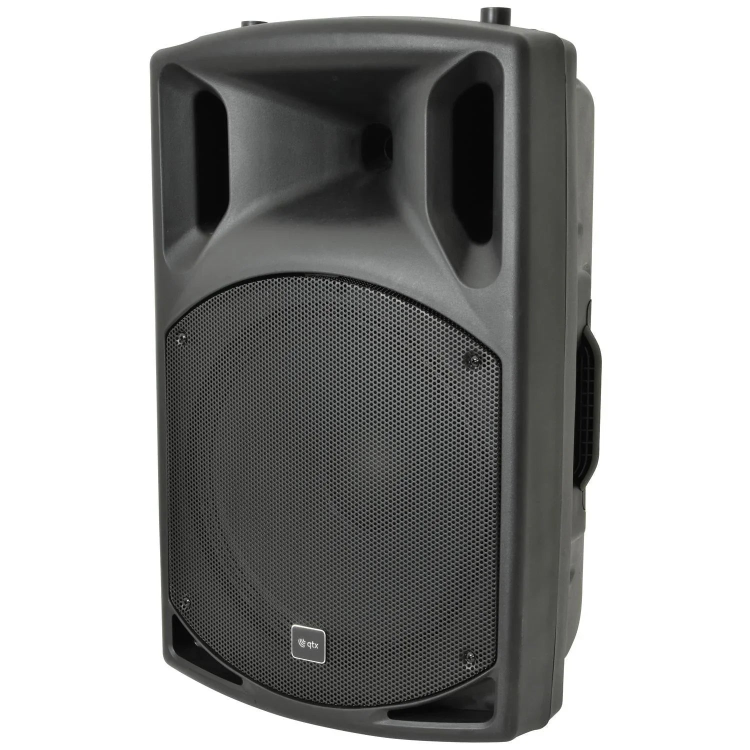 QTX QX15A Active Speakers with Stands & Cables - DY Pro Audio