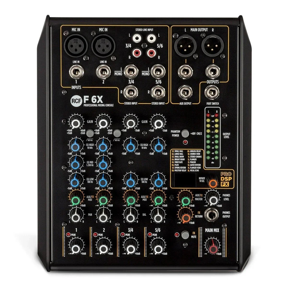RCF F 6X 6-Channel Mixer with Multi-FX - DY Pro Audio