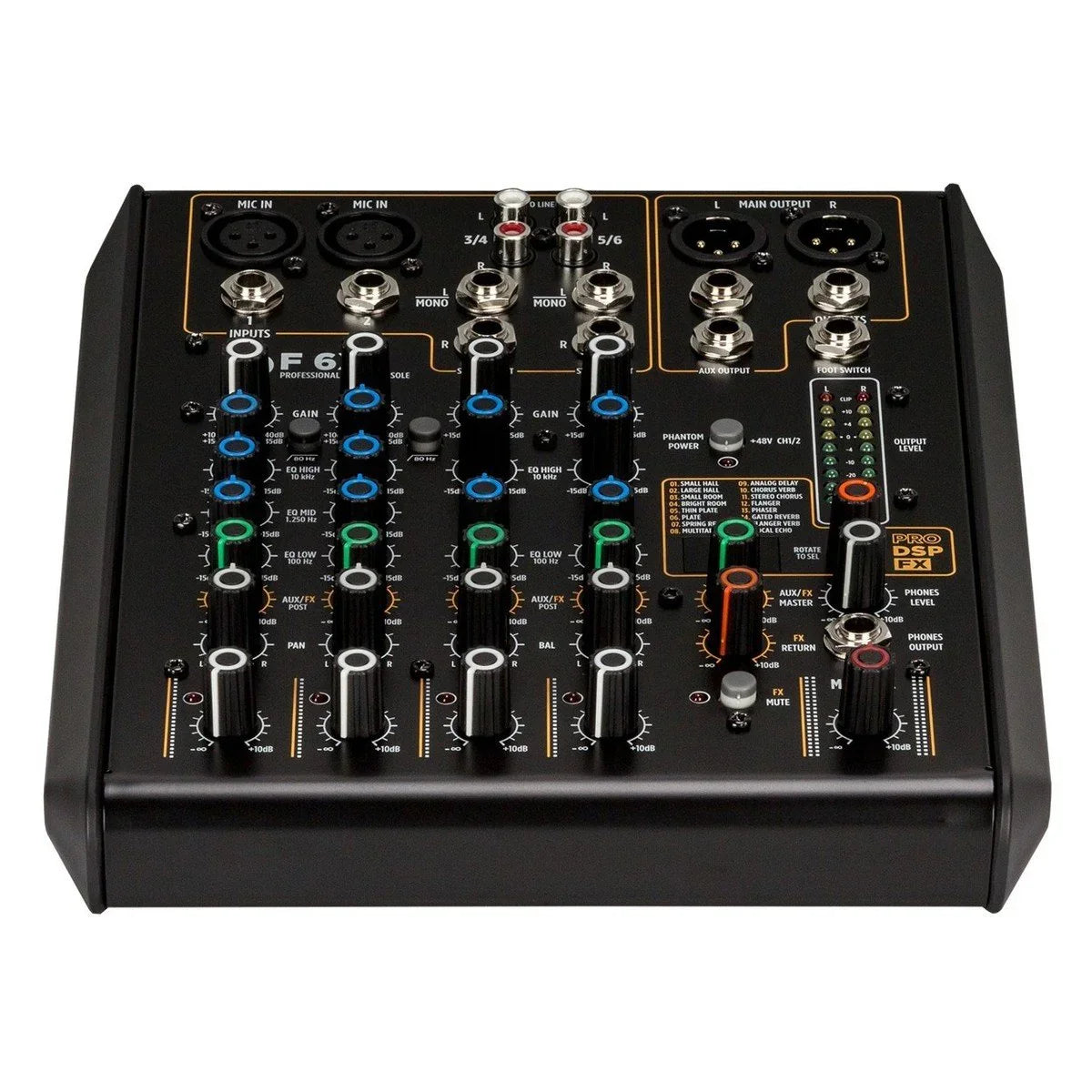 RCF F 6X 6-Channel Mixer with Multi-FX - DY Pro Audio