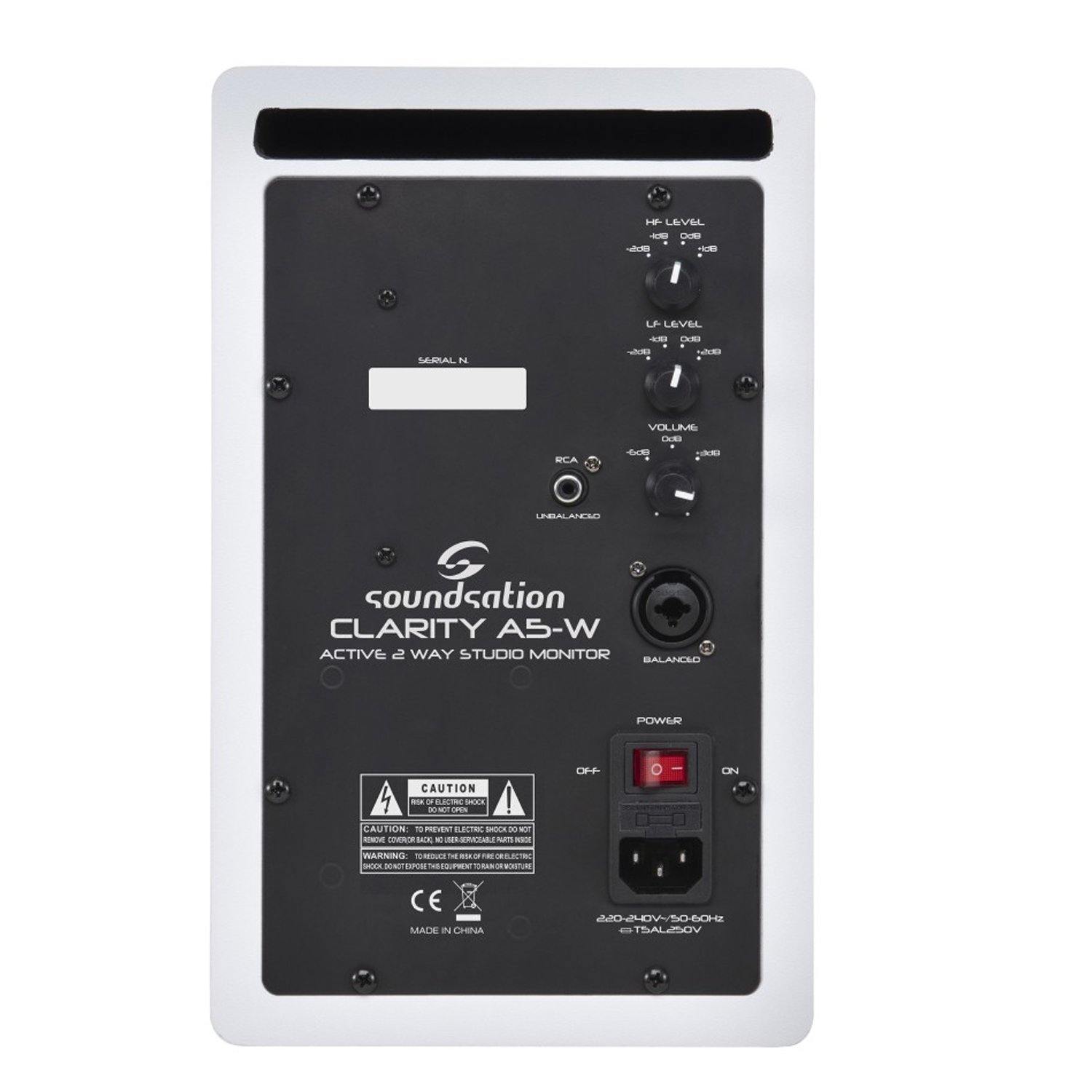 Soundsation Clarirty A5 5.25" Studio Monitor White - DY Pro Audio