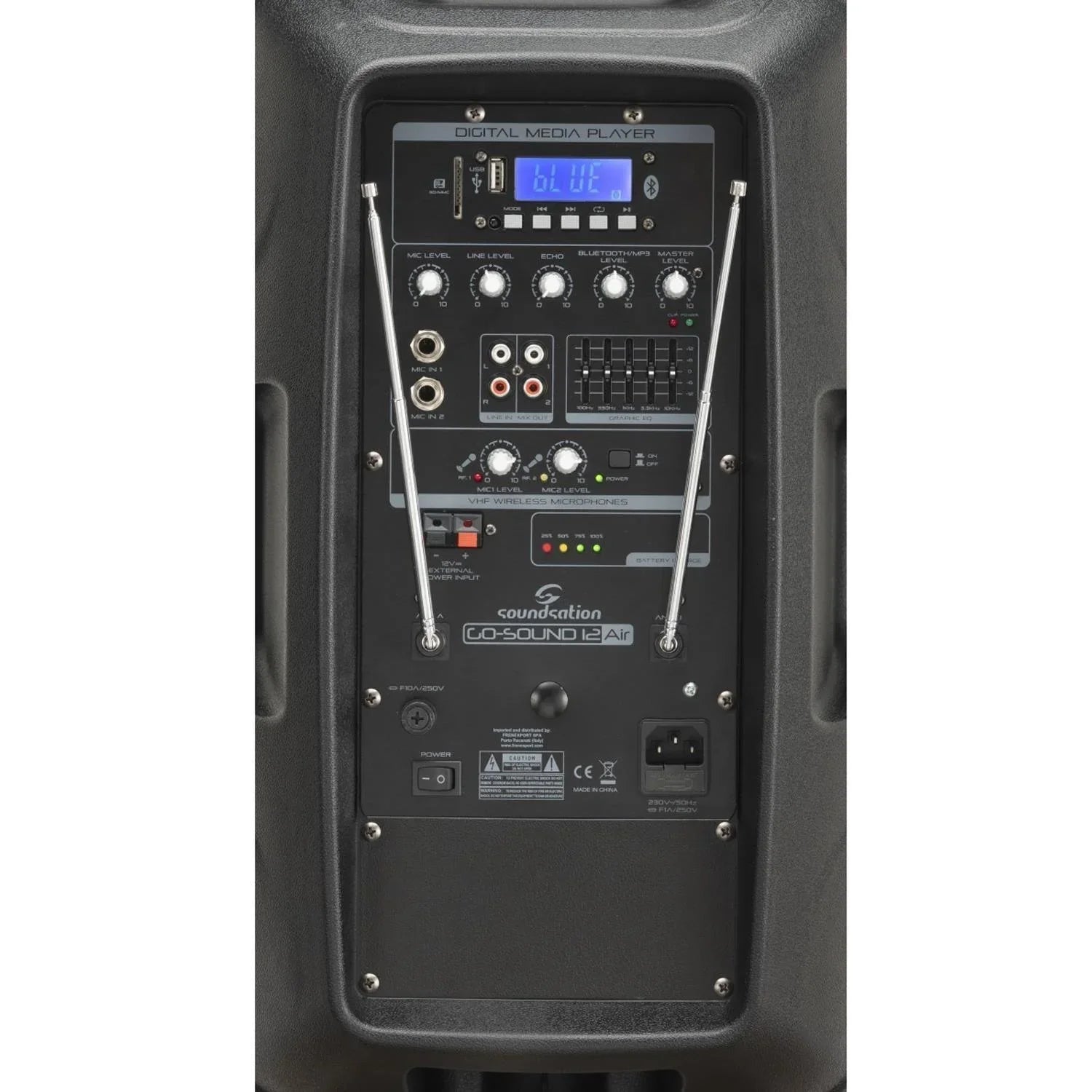 Soundsation Go-Sound 15AIR 15" Battery PA System MP3 Bluetooth Microphone - DY Pro Audio