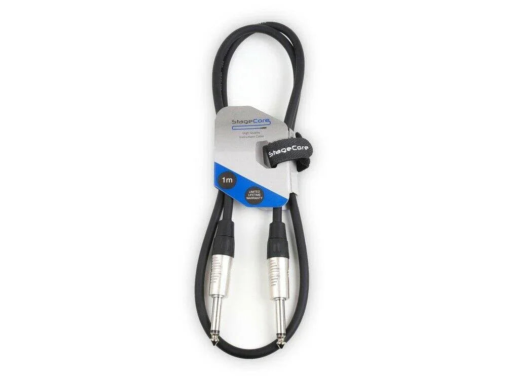 Stagecore 1m 6.35mm Mono Jack to Mono Jack Instrument Cable - DY Pro Audio