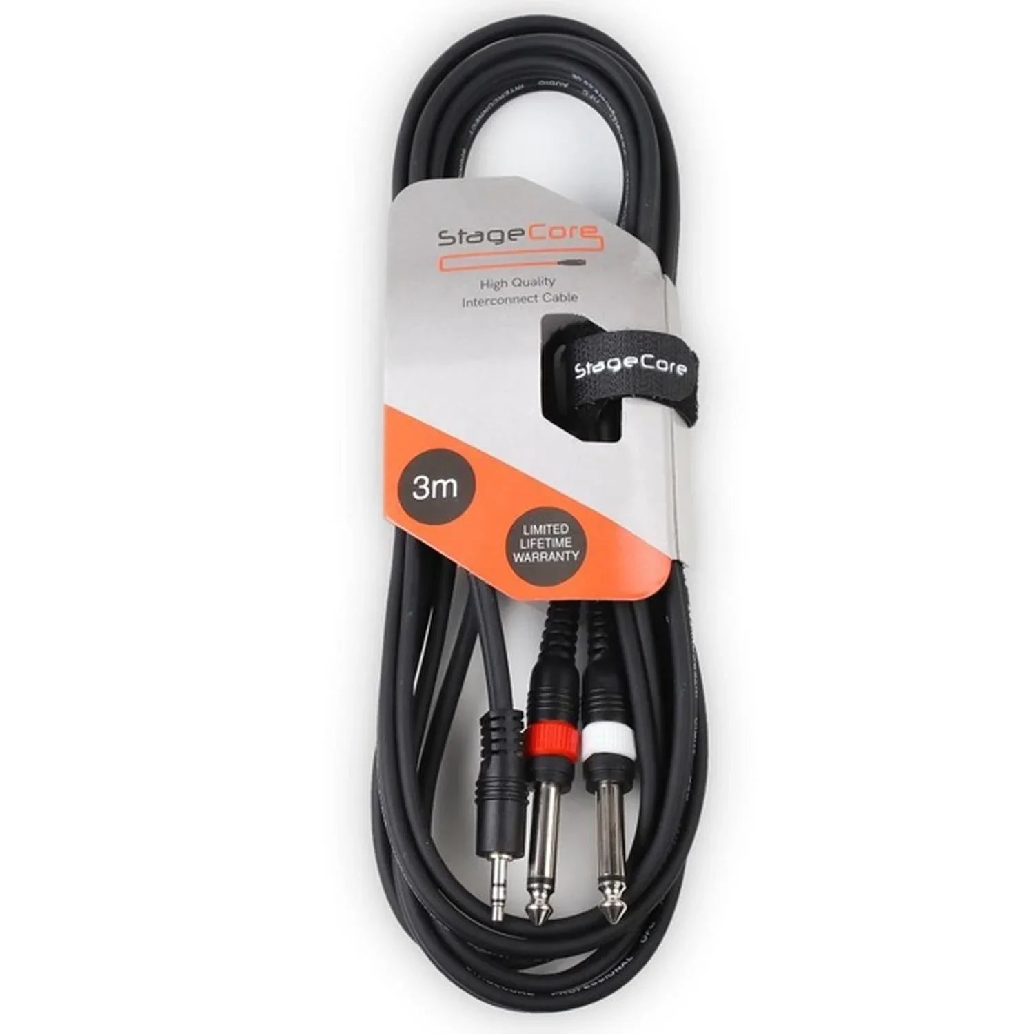 StageCore 2 x 6.35mm 1/4 Jack to 3.5mm 3m - DY Pro Audio