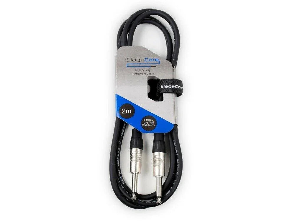 Stagecore 2m 6.35mm 1/4" Jack to Jack Lead - DY Pro Audio